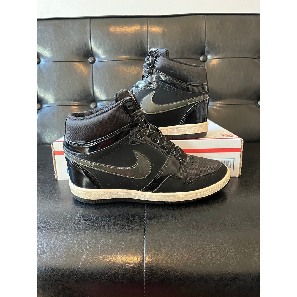 Nike Force‎ Sky High Black Anthracite Wedge Sneakers